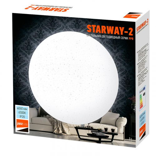 Светильник светодиодный декоративный PPB Starway-2 24Вт 6500К IP20 d260х55 настенно-потолочный бытовой JazzWay 5030947 фото 7
