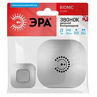Звонок беспроводной BIONIC Silver ЭРА Б0017749