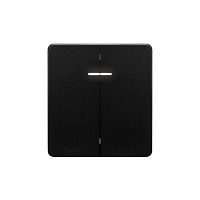 Выключатель 2-кл. СП ROUND MIELE 10А с подсветкой оникс Kranz KR-78-0714-3