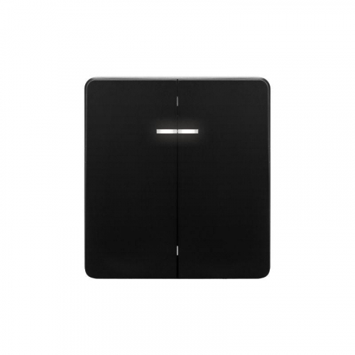 Выключатель 2-кл. СП ROUND MIELE 10А с подсветкой оникс Kranz KR-78-0714-3