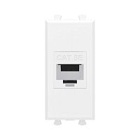 Розетка компьютерная 1мод. Avanti "Белое облако" RJ45 кат.5E без шторок модульная механизм DKC 4400661