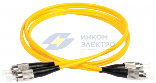 Патч-корд оптический коммутационный соединительный для одномодового кабеля (SM); 9/125 (OS2); FC/UPC-FC/UPC (Duplex) (дл.70м) ITK FPC09-FCU-FCU-C2L-70M фото 2