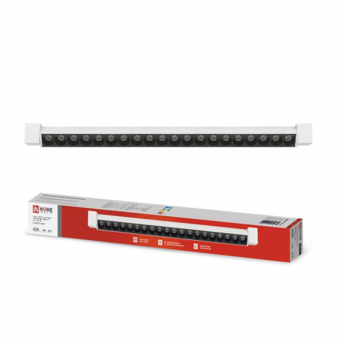 Светильник светодиодный трековый TOP-LINE LTR-02R-TL 40Вт 4000К IP40 4000лм 605мм 24град. линейный поворотн. бел. IN HOME 4690612045825 Светильник светодиодный трековый TOP-LINE LTR-02R-TL 40Вт 4000К IP40 4000лм 605мм 24град. линейный поворотн. бел. IN HOME 4690612045825