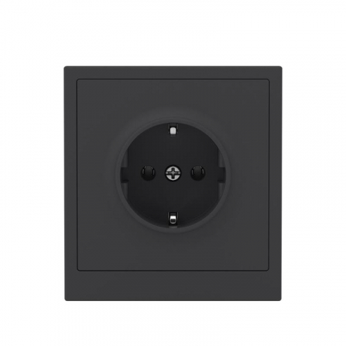 Розетка силовая KANT 2P+E без шторки черн. уголь DKC 7012033 фото 6 Розетка силовая KANT 2P+E без шторки черн. уголь DKC 7012033 фото 6