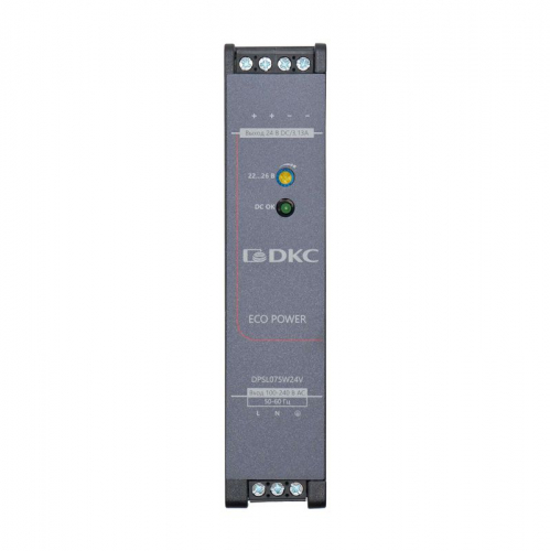 Источник питания "ECO POWER" 1ф 75Вт 24В DKC DPSL075W24V фото 2 Источник питания "ECO POWER" 1ф 75Вт 24В DKC DPSL075W24V фото 2