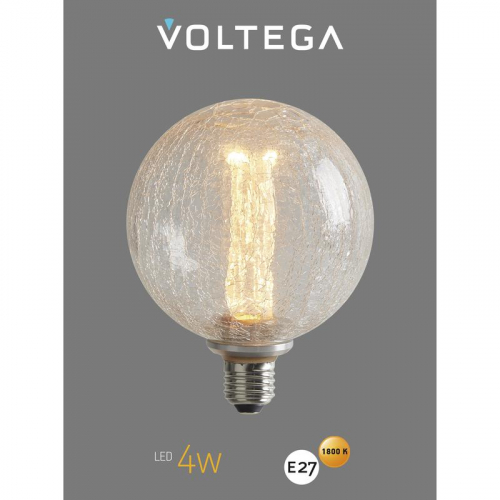Лампа светодиодная Loft Led G125FC1978 4Вт 1800К E27 Voltega 8568 фото 6