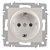 Розетка 1-м СП Accent 6-202-06 16А IP20 250В 2P+E Schuko перламутр. Intro Б0063695
