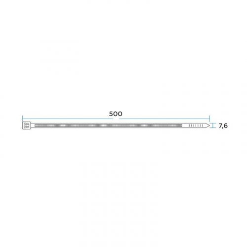 Хомут кабельный 7.6х500 нейлон. бел. (уп.100шт) PROCONNECT 57-0502 фото 3 Хомут кабельный 7.6х500 нейлон. бел. (уп.100шт) PROCONNECT 57-0502 фото 3