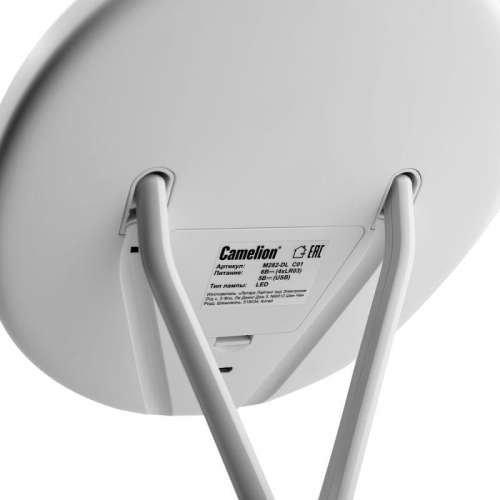 Зеркало M282-DL C01 с LED подсветкой 1x/съемн. 5x увеличение дневной свет 5Вт 4хLR03/USB бел. Camelion 14004 фото 8 Зеркало M282-DL C01 с LED подсветкой 1x/съемн. 5x увеличение дневной свет 5Вт 4хLR03/USB бел. Camelion 14004 фото 8