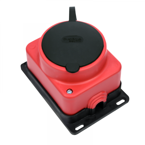 Розетка ОП MultiSet 16А 2P+E 250В IP44 каучук красн. SE MST4403RD фото 3 Розетка ОП MultiSet 16А 2P+E 250В IP44 каучук красн. SE MST4403RD фото 3
