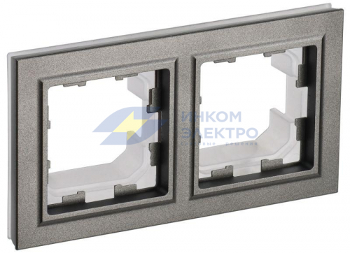 Рамка 2-м IP44 BRITE РУ-2-БрШ-44 шампань IEK BR-M22-44-K37
