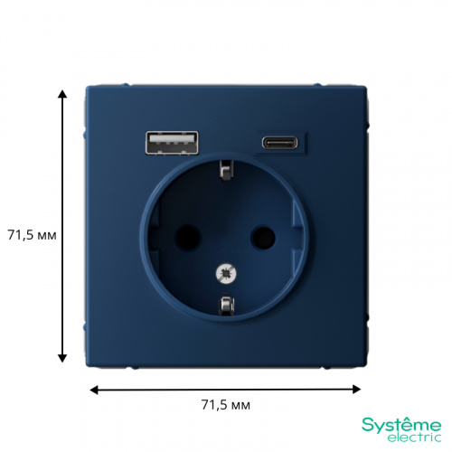 Розетка ArtGallery 16А с 2-мя заряд. устройствами USB A+C 5В/2.4А/3А 2х5В/1.5А механизм аквамарин SE GAL001132 фото 2 Розетка ArtGallery 16А с 2-мя заряд. устройствами USB A+C 5В/2.4А/3А 2х5В/1.5А механизм аквамарин SE GAL001132 фото 2