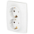 Розетка 2-м СП Эра12 12-2106-01М 16А 250В 2X2P+E Schuko бел. матов. Эра Б0065721