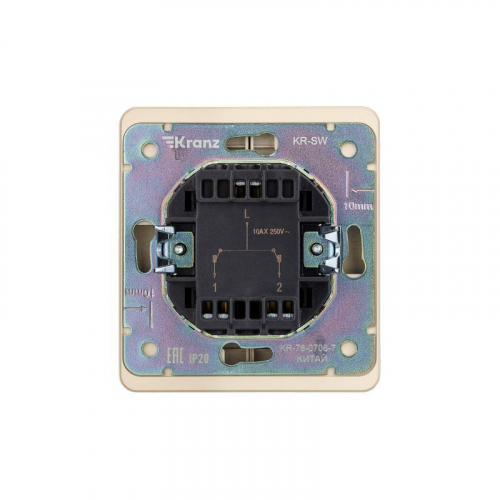 Выключатель 2 кл СП 10А IP20 250В ROUND шелк Kranz KR-78-0706-7 фото 3 Выключатель 2 кл СП 10А IP20 250В ROUND шелк Kranz KR-78-0706-7 фото 3