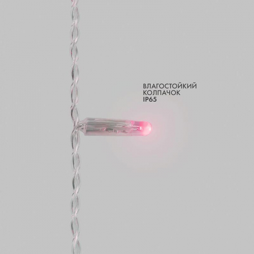Гирлянда светодиодная "Айсикл" (бахрома) 4.8х0.6м 176LED RGB 19Вт 230В IP65 провод прозр. Neon-Night 245-209 фото 3 Гирлянда светодиодная "Айсикл" (бахрома) 4.8х0.6м 176LED RGB 19Вт 230В IP65 провод прозр. Neon-Night 245-209 фото 3