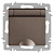 Розетка 1-м СП Accent 6-203-08 16А IP20 250В 2P+E Schuko с крышкой AL/CU Accent бронза Intro Б0063436