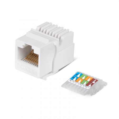 Вставка Keystone Jack RJ45 (8P8C) кат.6 без инструмента Toolless бел. Cabeus 7959c Вставка Keystone Jack RJ45 (8P8C) кат.6 без инструмента Toolless бел. Cabeus 7959c