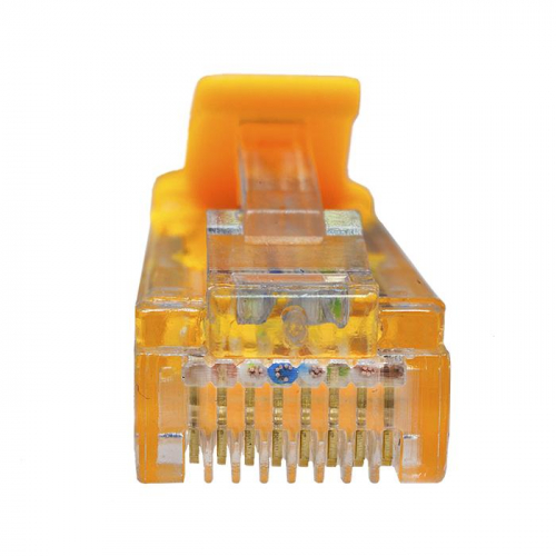 Патч-корд UTP 5e 4х2 26AWG (7х0.16мм) Cu LSZH 3м желт. SUPRLAN 10-0164 фото 4