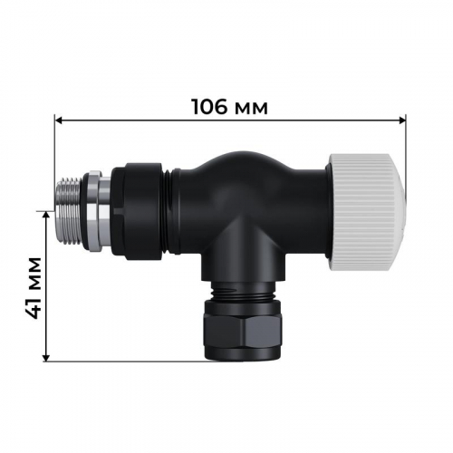 Набор термостатический осевой Design Pro 15мм М30х1.5 черн. Royal Thermo НС-1646644 фото 4