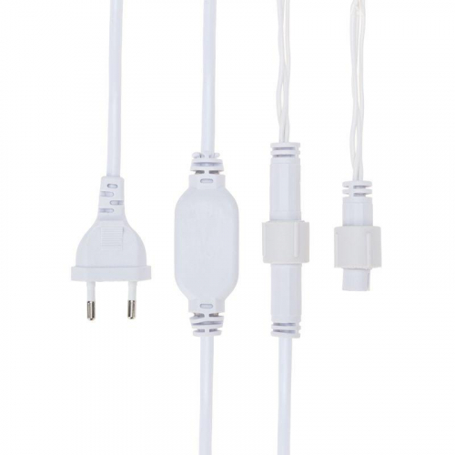 Гирлянда светодиодная "Айсикл" (бахрома) 1.8х0.5м 48LED бел. 3Вт 230В IP65 провод бел. Neon-Night 255-025 фото 3