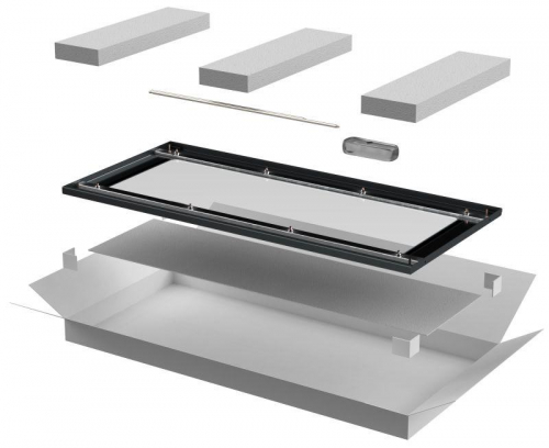 Дверь стеклянная для шкафа LINEA N 47U 600мм черн. ITK LN05-47U 600мм 6X-DR