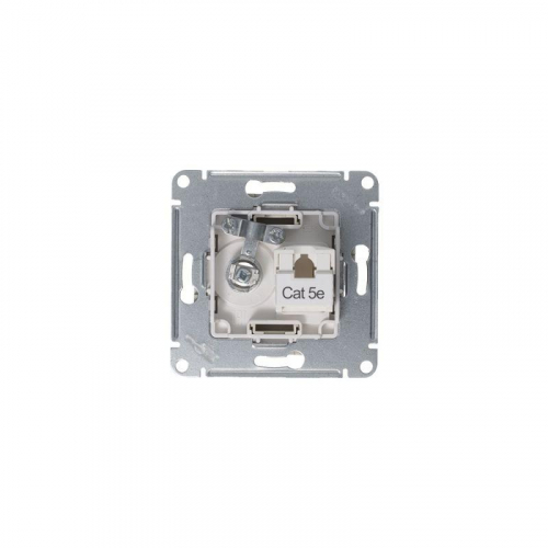 Розетка компьютерная + телевизионная 2-м СП AtlasDesign RJ45 кат.5E + TV механизм алюм. SE ATN000389 фото 5