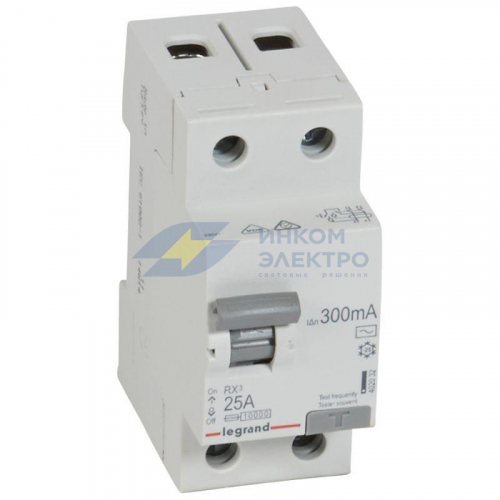 Выключатель дифференциального тока (УЗО) 2п 25А 300мА тип AC RX3 Leg 402032 фото 2