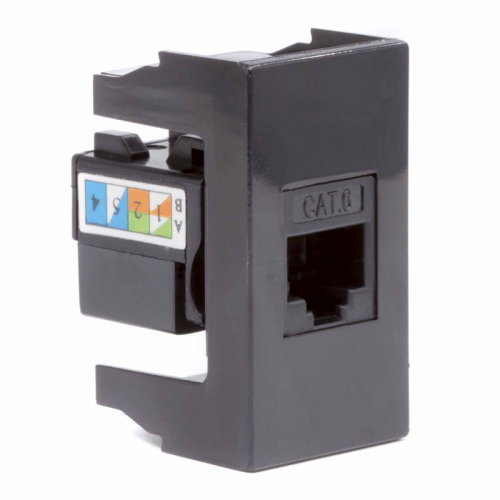 Розетка компьютерная 1-м 1мод. Viva RJ45 кат.6 черн. DKC 45258 фото 2