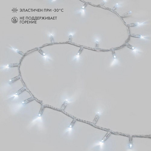 Гирлянда светодиодная "Нить" 10м 200LED бел. 24В IP65 эффект мерцания провод ПВХ прозр. соединяется нужен трансформатор 531-100/531-200 Neon-Night 305-395 фото 2 Гирлянда светодиодная "Нить" 10м 200LED бел. 24В IP65 эффект мерцания провод ПВХ прозр. соединяется нужен трансформатор 531-100/531-200 Neon-Night 305-395 фото 2