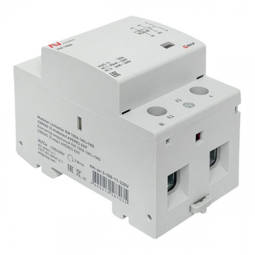 Контактор модульный КМ 100А 1NC+1NO 230В AC (3 мод.) AVERES EKF km-av-3-100-11-230V фото 9