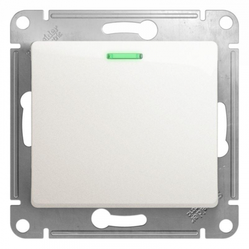 Выключатель 1-кл. СП Glossa 10А IP20 (сх. 1а) 10AX с подсветкой механизм перламутр. SE GSL000613 Выключатель 1-кл. СП Glossa 10А IP20 (сх. 1а) 10AX с подсветкой механизм перламутр. SE GSL000613