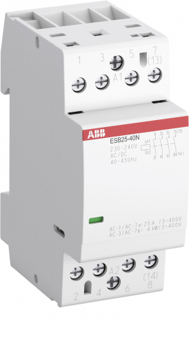 Контактор ESB25-04N-06 модульный (25А АС-1 4НЗ) катушка 230В AC/DC ABB 1SAE231111R0604