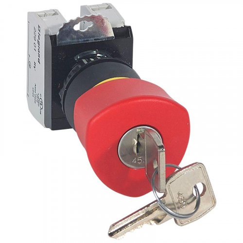 Кнопка грибовидная Osmoz d40мм НЗ+НО аварийн. откл. EN418 с ключом красн. Leg 023727 Кнопка грибовидная Osmoz d40мм НЗ+НО аварийн. откл. EN418 с ключом красн. Leg 023727