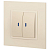 Выключатель 2-кл. СП Elegance 14-1105-02 10А IP20 250В 10AX с подсветкой механизм сл. кость Эра Б0034238