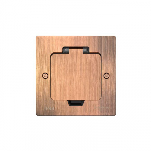 Лючок MultiDesk MDK20 на 2мод. IP44 с монтажной коробкой для стены фальшпола стола медь SE MDK20102CA фото 2 Лючок MultiDesk MDK20 на 2мод. IP44 с монтажной коробкой для стены фальшпола стола медь SE MDK20102CA фото 2
