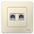 Розетка компьютерная + телефонная 2-м СП Blanca RJ45 кат.5E + RJ11 молочн. SE BLNIS045112