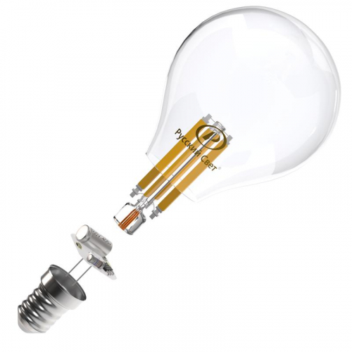 Лампа светодиодная филаментная RS F P45 E14 7W 220-240V 2700К 7Вт 810лм Ra 90 шар Русский Свет 15011245089 фото 2