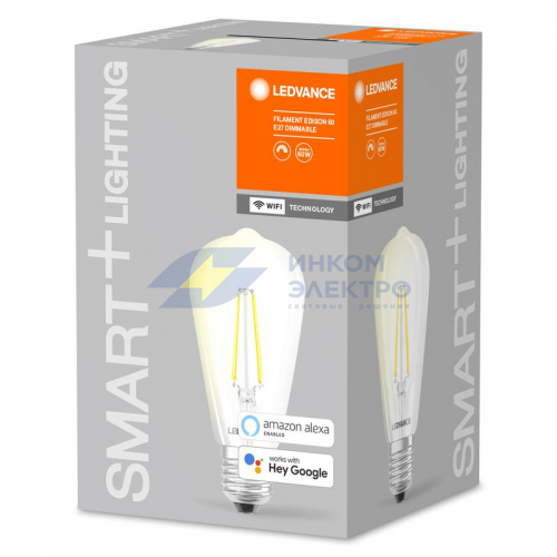 Лампа светодиодная SMART+ Filament Edison Dimmable 60 5.5Вт E27 LEDVANCE 4058075528277 фото 2