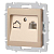 Розетка компьютерная 1-м СП Accent 6-303-04 RJ45 IP20 шампань Intro Б0063632