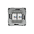 Розетка компьютерная 2-м KANT RJ45 кат.5E без шторки черн. уголь DKC 7012664