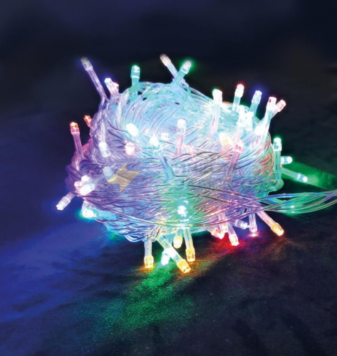 Гирлянда светодиодная 100LED бел. прозр. провод 6.5м расстояние между лампами 6см 8 режимов мигания Космос KOC_GIR100LED_RGB_7m Гирлянда светодиодная 100LED бел. прозр. провод 6.5м расстояние между лампами 6см 8 режимов мигания Космос KOC_GIR100LED_RGB_7m