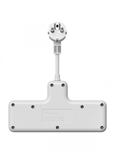 Удлинитель с сетевым фильтром 3х0.3м 10А 2USB + 1USBC 2500Вт ПВС 3х1 компакт бел. КОСМОС FRKsm0.3m-3g(W)USB фото 4