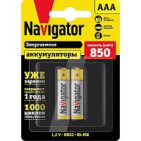 Аккумулятор AAA/HR03 94 784 NHR-850-HR03-RTU-BP2 (блист.2шт) Navigator 94784