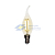 Лампа филаментная Свеча на ветру CN37 7.5Вт 600лм 2700К E14 прозр. колба Rexant 604-101