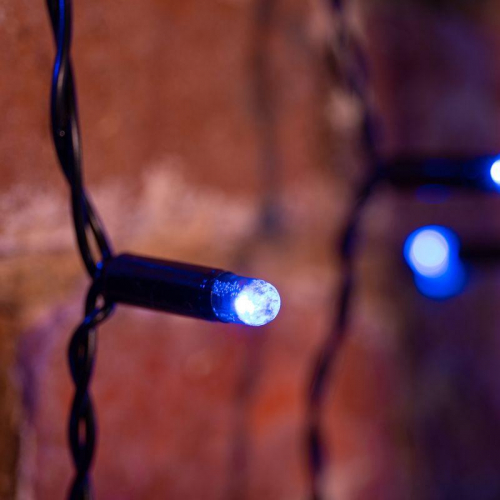 Гирлянда светодиодная "Светодиодный Дождь" 2х3м 760LED син. 78Вт 230В IP65 постоян. свечение провод черн. Neon-Night 235-143 фото 2