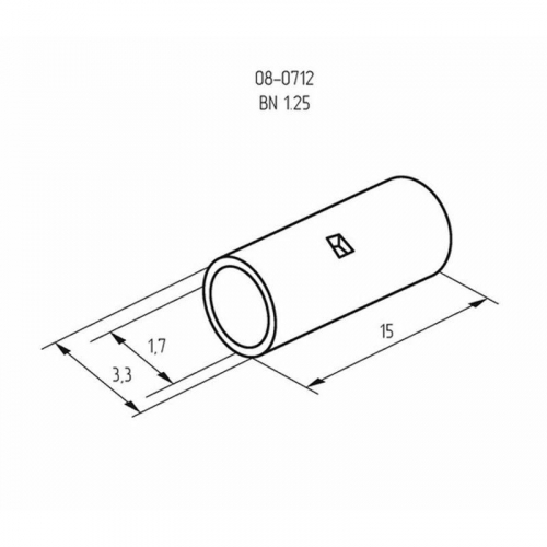 Гильза соединительная (СГ L-15мм) 0.5-1.5кв.мм (BN1.25) REXANT 08-0712 фото 3