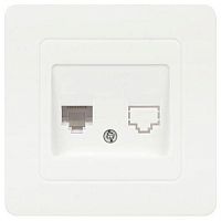 Розетка компьютерная 1-м СП Style 7-303-01 RJ45 бел. Intro Б0060649