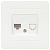 Розетка компьютерная 1-м СП Style 7-303-01 RJ45 бел. Intro Б0060649