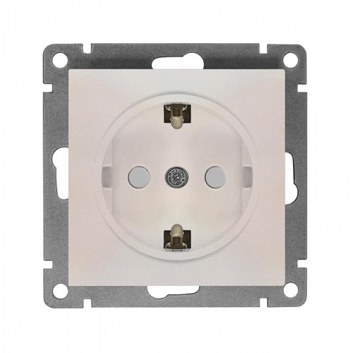 Розетка 1-м СП Афина 16А IP20 с заземл. защ. шторки механизм жемчуж. Universal A0049-OBr Розетка 1-м СП Афина 16А IP20 с заземл. защ. шторки механизм жемчуж. Universal A0049-OBr