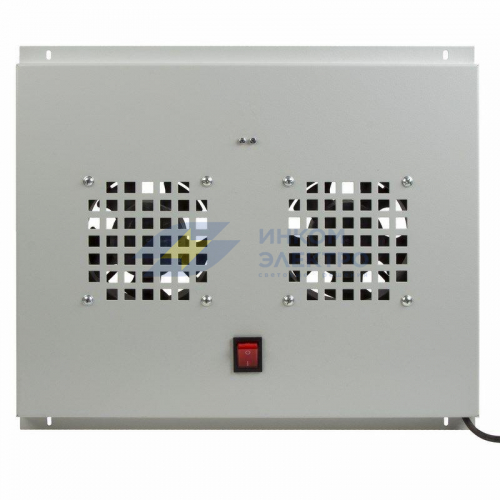 Модуль вентиляторный потолочный с 2-мя вентиляторами без термостата для шкафов Standart с глубиной 600мм Rexant 04-2600 фото 5
